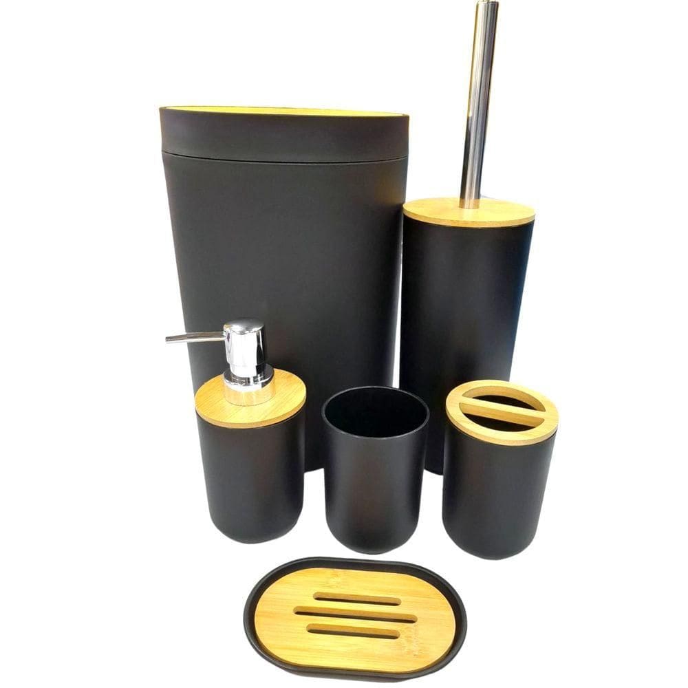 Kit de Banheiro com 6 Peças N2443811 Preto - Quanhe