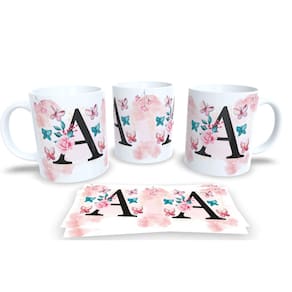 Caneca Personalizada com Alfabeto Iniciais Nomes Para que é Apaixonado por Letras
