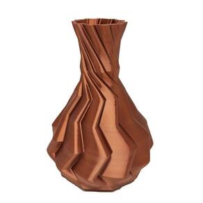 Vaso Jarro 3d Torcido Plantas Decorativo 15 Cm Cobre