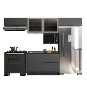Cozinha Modulada Etna 5 Peças para Pia 5 Portas Poliman Móveis
