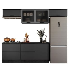 Cozinha Modulada Etna 5 Peças com Tampo 6 Portas Poliman Móveis