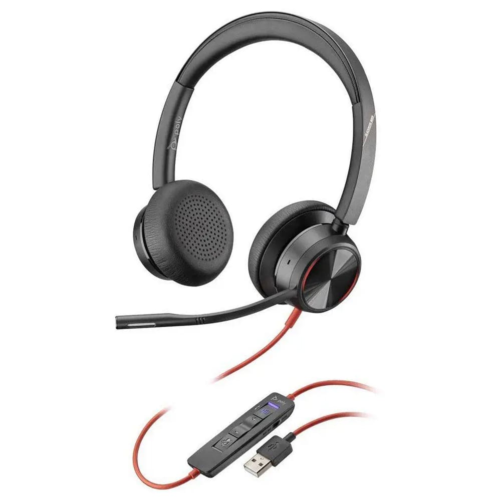 Headset Poly Blackwire 3325 Stereo USB-C/A Preto - 8X222AA
