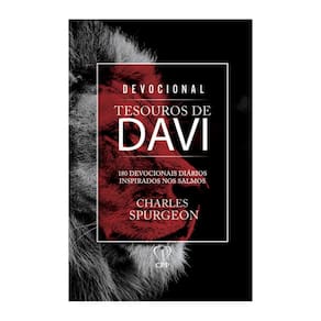 Livro Devocional Tesouros de Davi Leão Hebraico com 180 Devocionais Tamanho Pequeno Charles Spurgeon