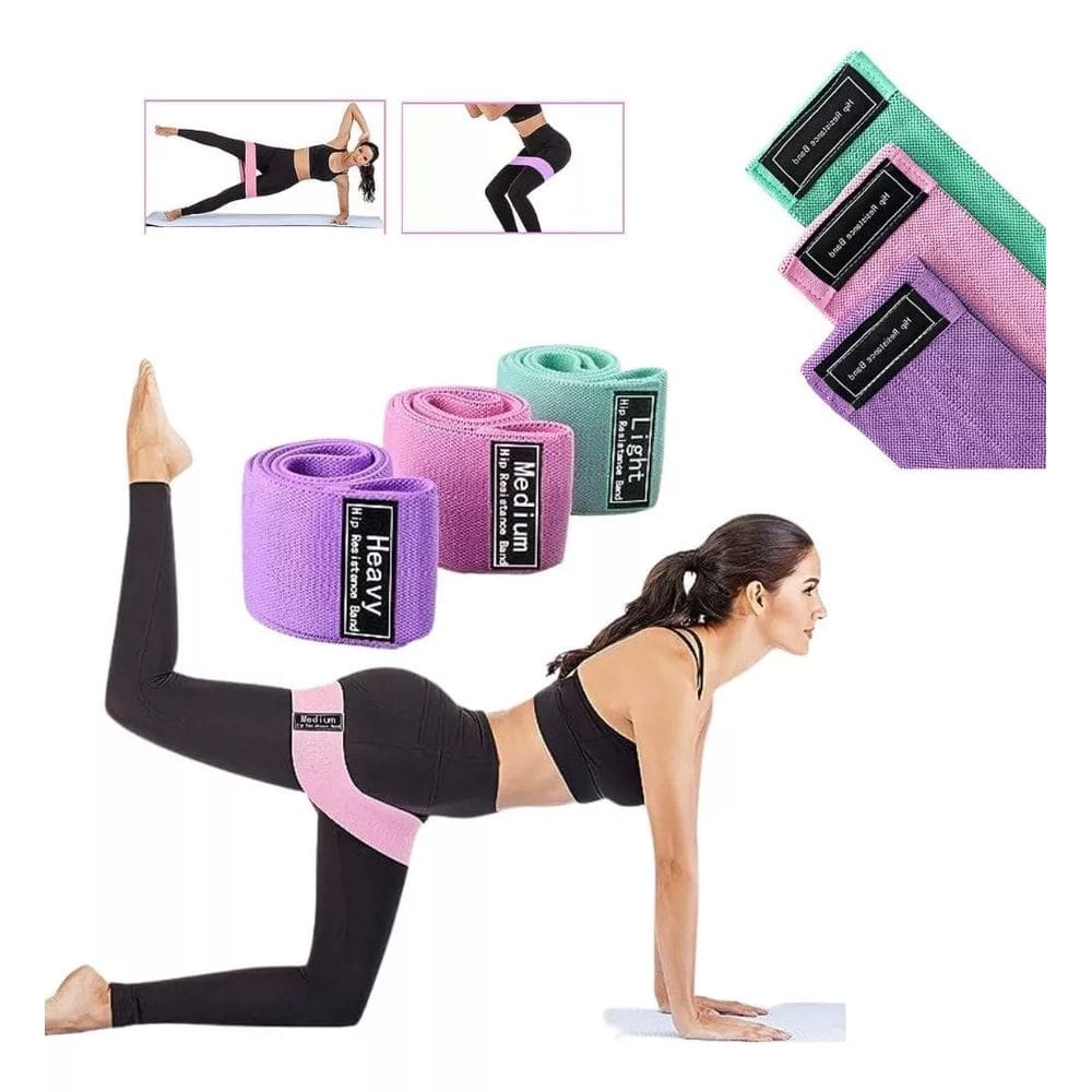 3 Faixas Elásticas Fisioterapia Agachamento Pilates Yoga Fit