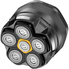 Barbeador de cabeça DOAO impermeável, seco e calvo, barbeador de cabeça, 6D LED