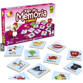 Jogo Da Memória - Rimas 24 Peças Madeira