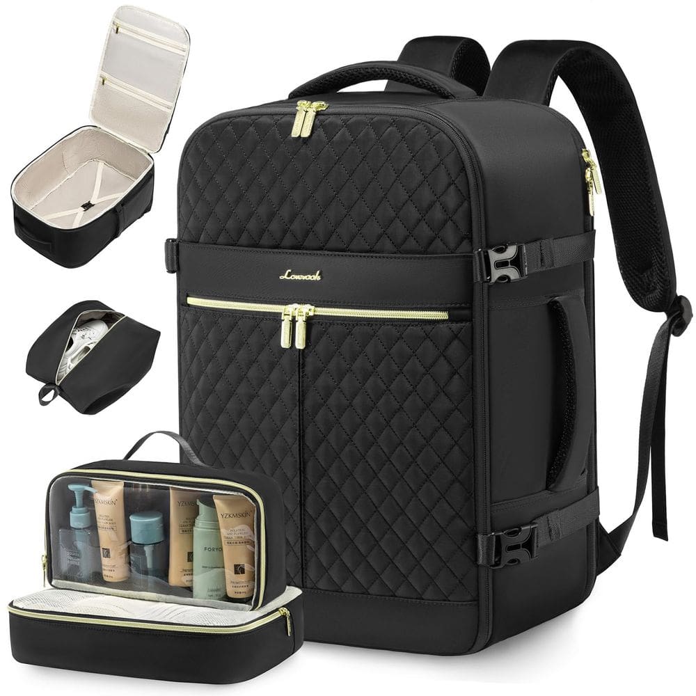 Mochila de viagem LOVEVOOK Carry On 40L para mulheres com laptop de 17”