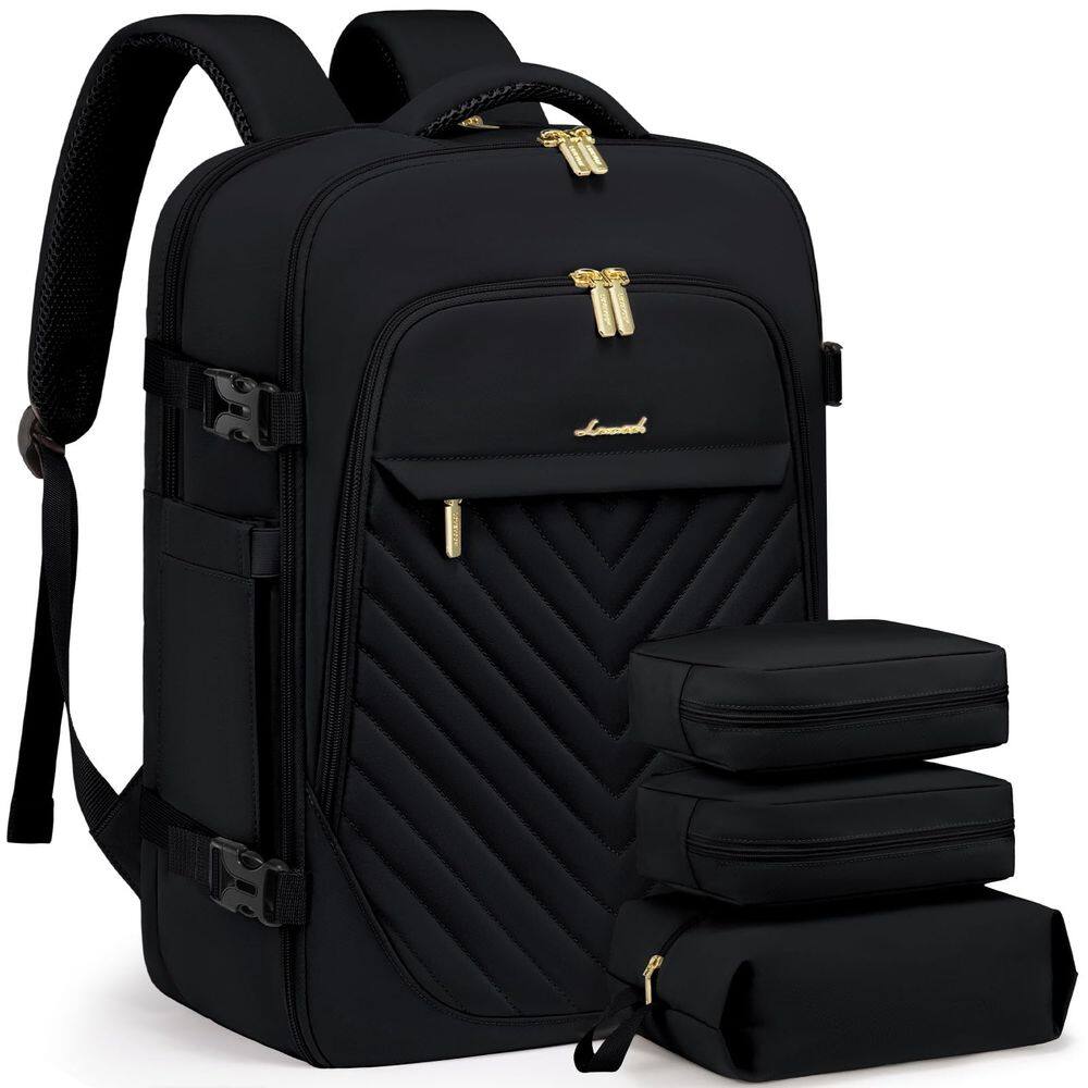 Mochila de viagem LOVEVOOK para mulheres de 50 litros com 18 laptops preta