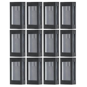 Kit 12 Luminárias de Parede Arandelas Externas Prime Pretas