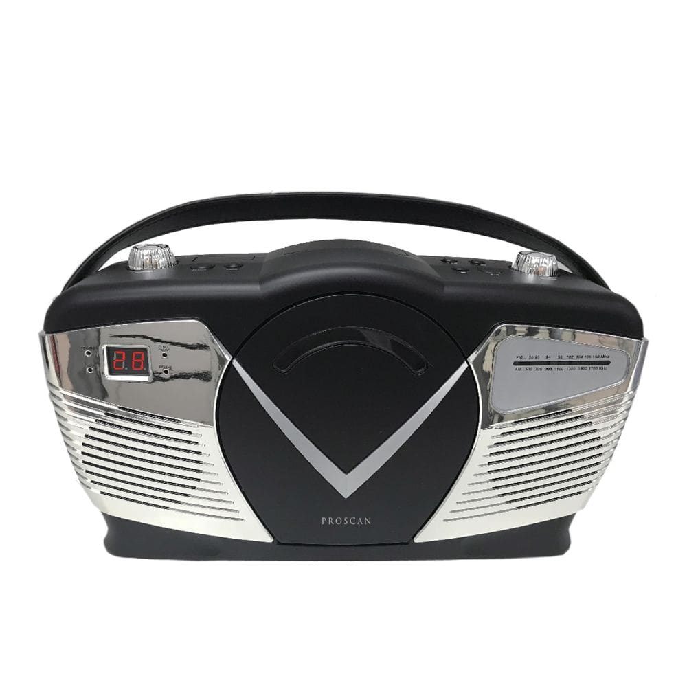 CD Boombox portátil PROSCAN Retro Style com rádio AM/FM