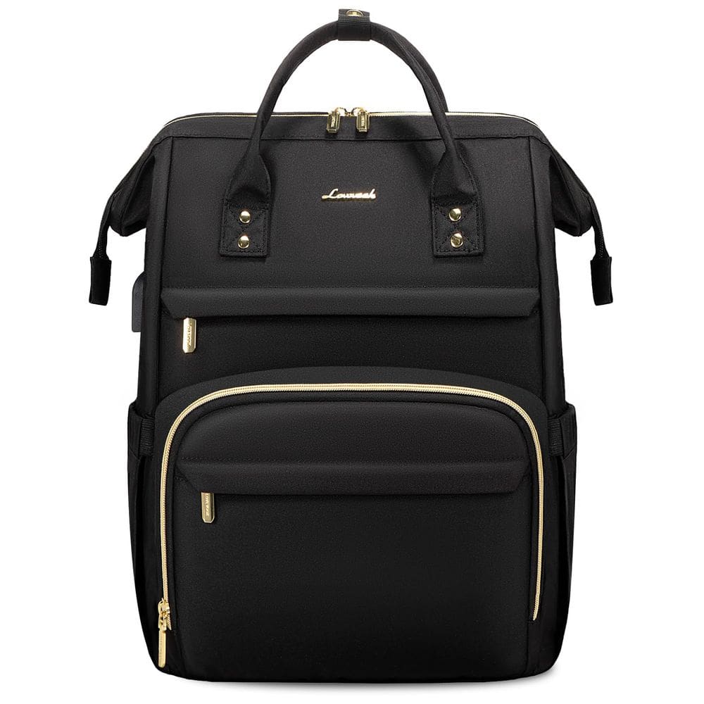 Mochila para laptop LOVEVOOK para mulheres de 45 cm à prova d`água com porta USB