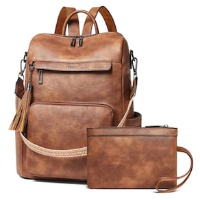 Mochila para laptop Shrie Vegan Leather 15,6" para mulheres