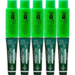 Revenda 5 Pomada Massageadora Fisiofort 5 Gel Detonador 100G