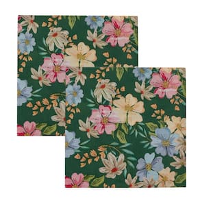 Kit Guardanapo Decorado Verde Floral Luxo 40 Folhas 33cm - Tuut