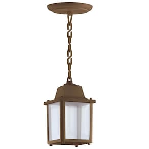 Pendente Luminária Marrom de Teto 37cm Colonial Vintage Exte