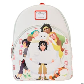 Mochila Loungefly Disney Big Hero 6 10º aniversário Baymax Gang