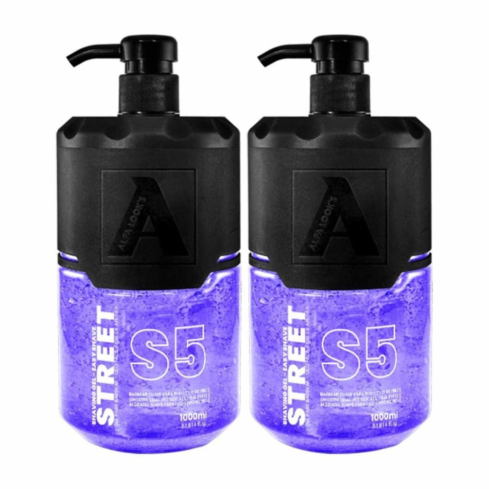 Kit 2X Shaving Gel De Barbear Street S5 1000Ml Alfa Looks