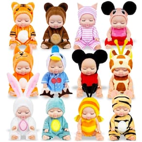 Mini bonecas Muiyaneq de 11 cm com roupas de animais para meninas