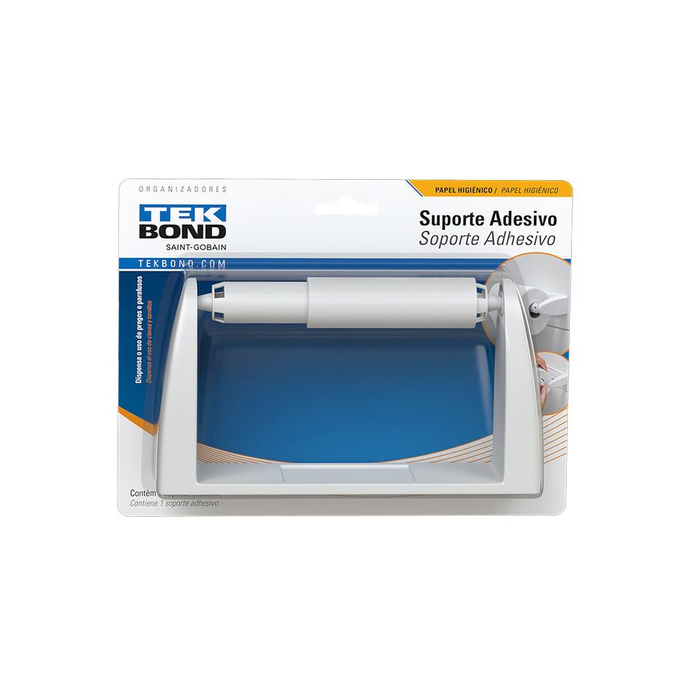 Suporte Papel Higiênico Com Fita Dupla Face