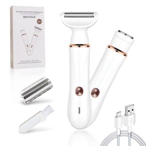 Barbeador elétrico BEAUTISILK 2 em 1, depilador indolor feminino