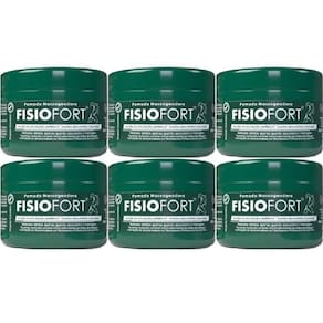 Kit Com 6 Pomada Massageadora Fisiofort 200G
