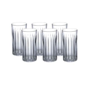 Haüskra - Copo Long Drink de vidro Egeu 370 ml 6 peças