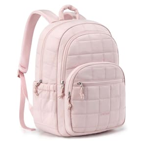 Mochila BAGSMART College Laptop 15,6", resistente à água, rosa