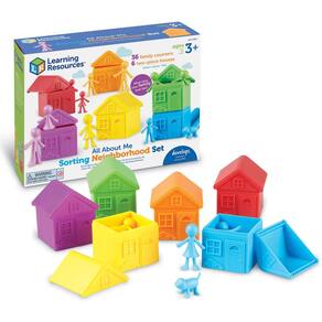 Recursos de aprendizagem de brinquedos All About Me Sorting Neighborhood 42pc