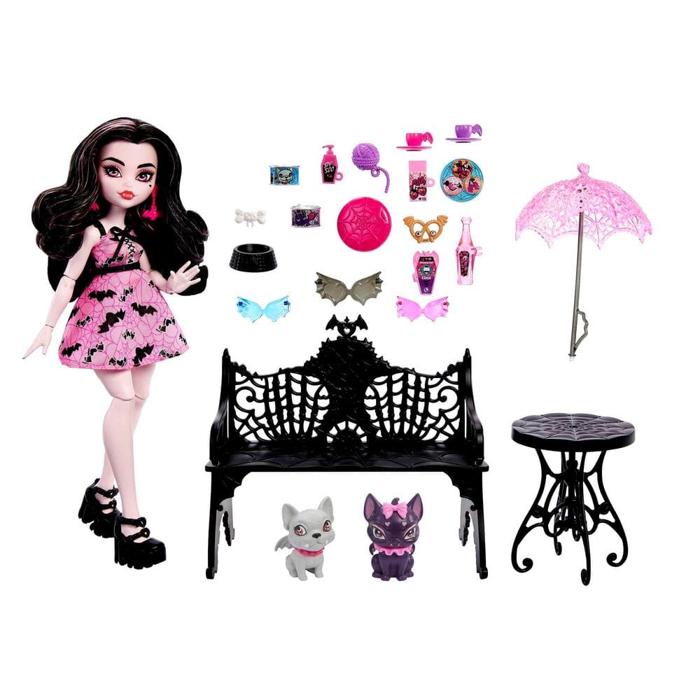 Conjunto de jogos Mattel Monster High Draculaura Bite in the Park