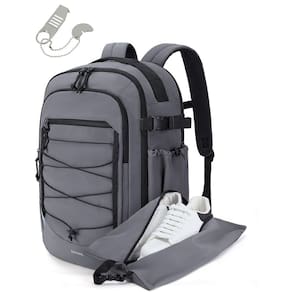 Mochila BAGSMART Carry On Travel 30L com bolsa de sapatos 17,3" cinza