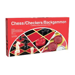 Conjunto de jogos Pressman Chess/Checkers/Backgammon 3 em 1