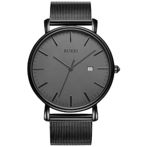 Relógio de pulso BUREI Fashion Minimalist à prova d`água para homens