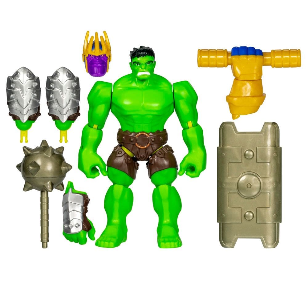 Boneco de ação Avengers Marvel MixMashers Hulk 13 cm com acc