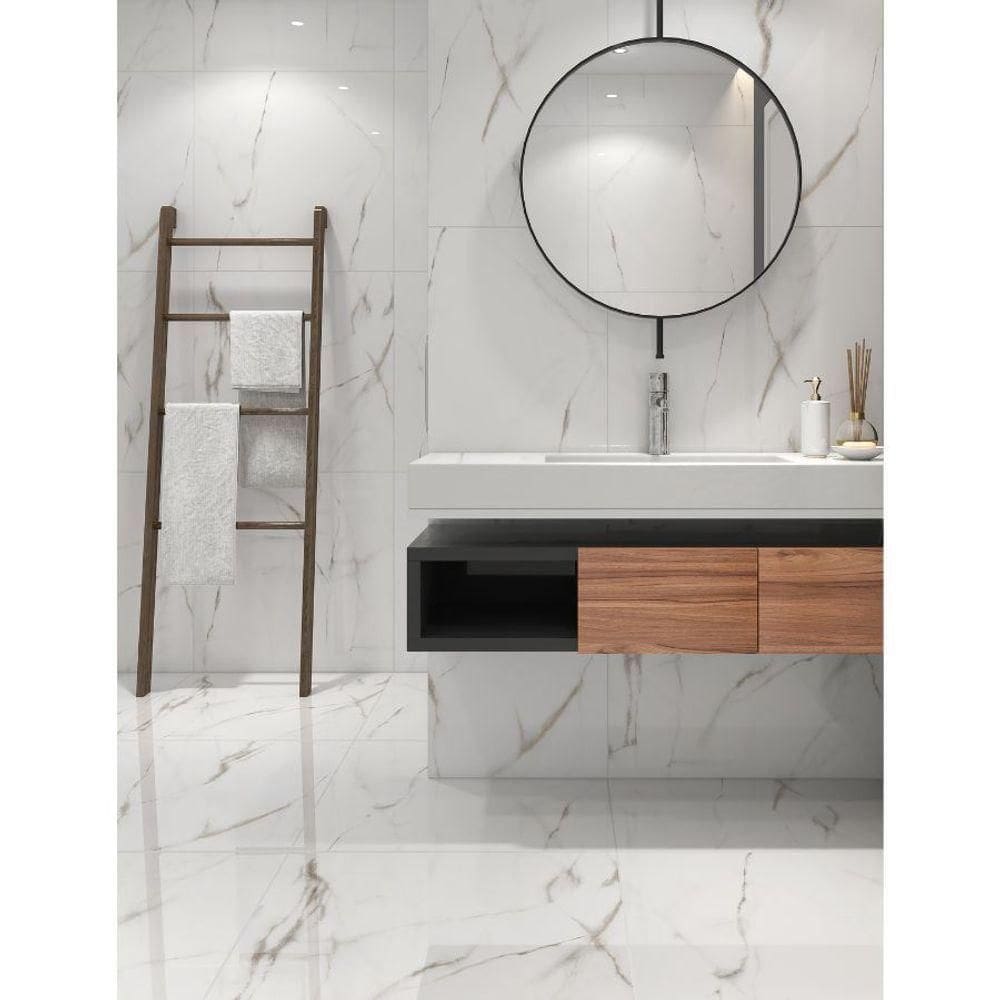 Porcelanato 71x71cm Viarosa Retificado Ptr71015 Calacata Gold
