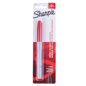 Marcador Permanente Ponta Fina Sharpie Vermelha