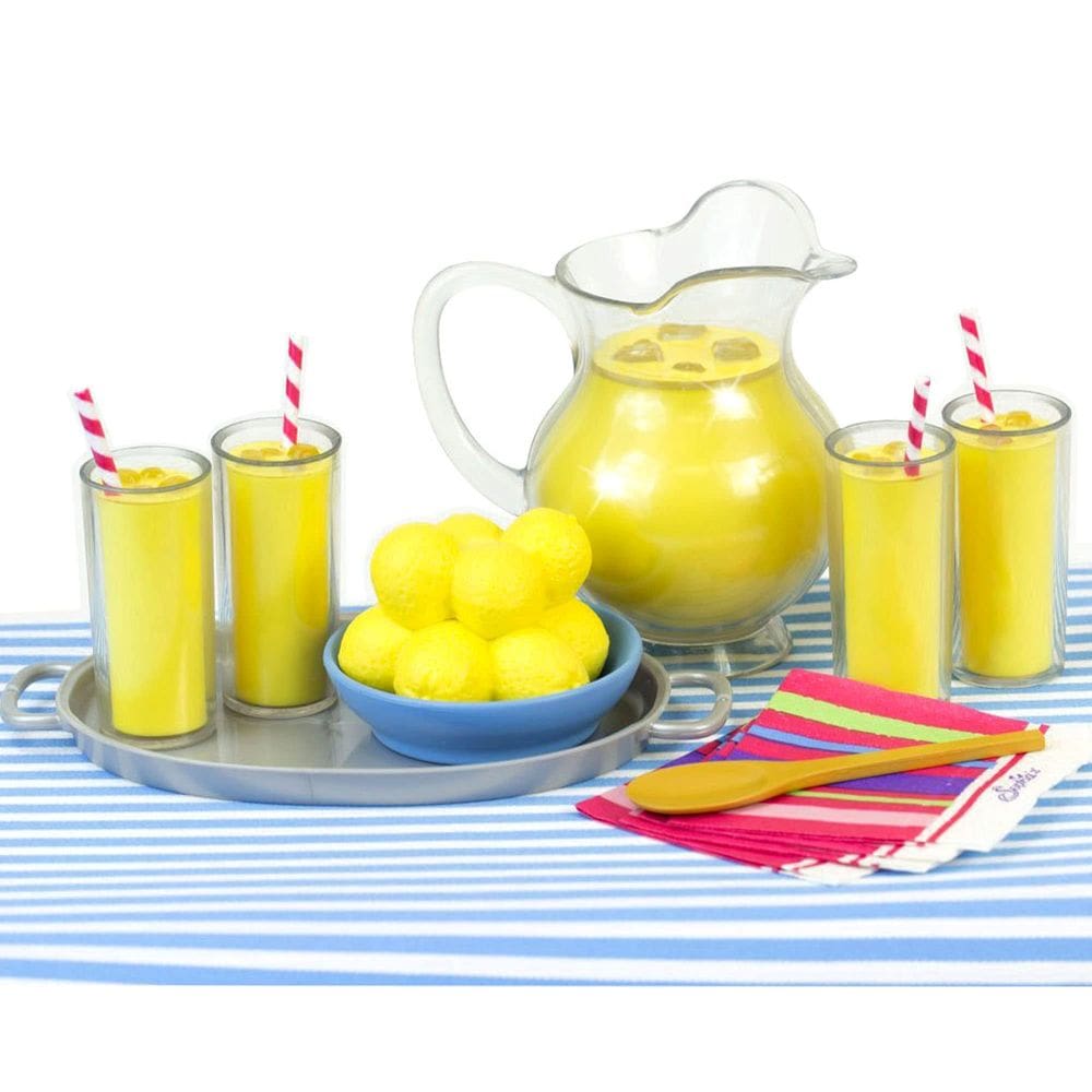 Conjunto de barracas de limonada Sophia`s 18 Doll com jarra e Service 4
