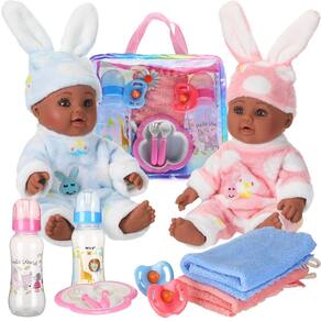 Conjunto de brinquedos Jerify Realistic Twin Baby Dolls de 30 cm com acessórios