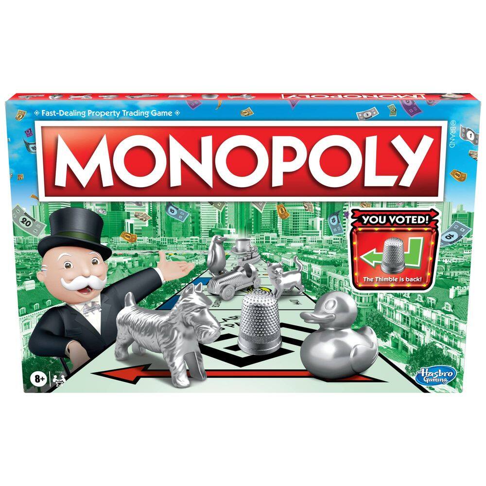 Jogo de tabuleiro Monopoly Family para crianças de 2 a 6 jogadores com mais de 8 anos