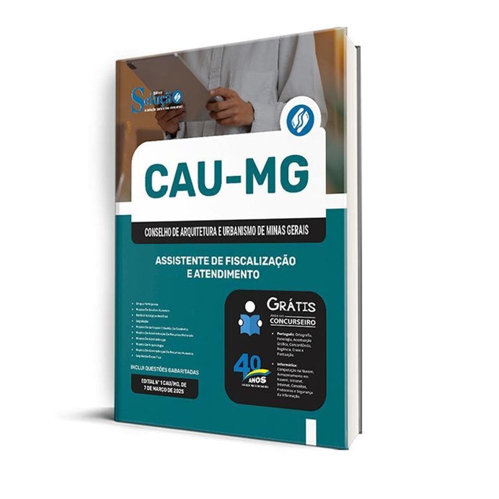 Apostila Cau Mg 2025 - Assistente Fiscalização E Atendimento