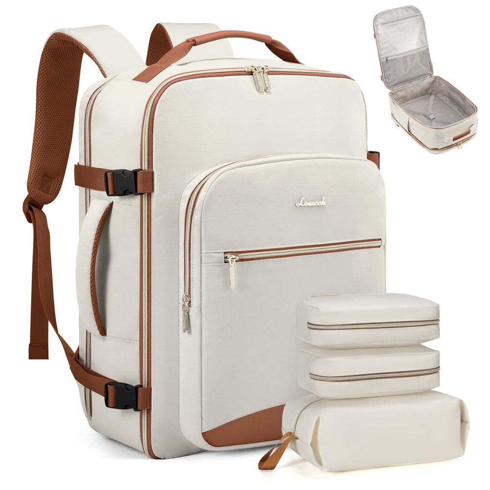 Mochila de viagem LOVEVOOK Carry on 40L à prova d`água para laptop de 17"