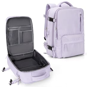 Mochila de viagem WONHOX Large para mulheres impermeável roxa