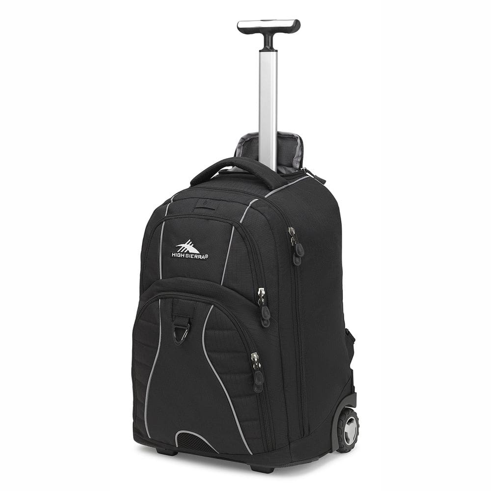 Mochila de laptop com rodas High Sierra Freewheel preta de 15 polegadas