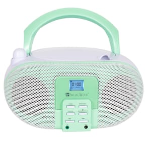 Leitor de CD portátil Boombox SingingWood GC01 Macarons Pistachio