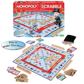 Jogo de tabuleiro Winning Moves Monopoly Scrabble 2-4 jogadores 8+