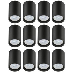 Kit 12 Spots de Sobrepor para Teto 8x12,5cm Preto Bivolt Lum