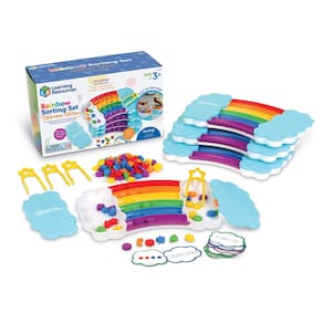 Conjunto de classificação Learning Resources Rainbow 144 peças +3 anos