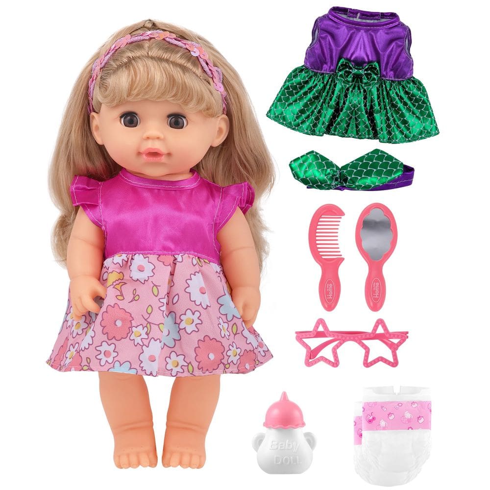 Baby Doll GAGAKU de 12 polegadas com cabelo para meninas de 1 a 6 anos com acessórios