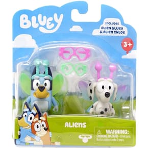 Pacote com 2 bonecos Bluey S10 Aliens Chloe com 4 acessórios