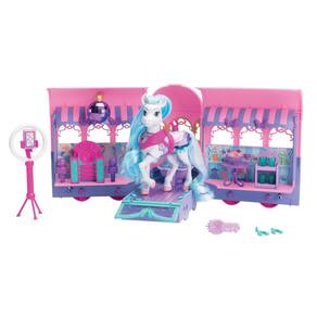 Playset Wild Manes Horse Toys Trailer do Perla`s Clubhouse