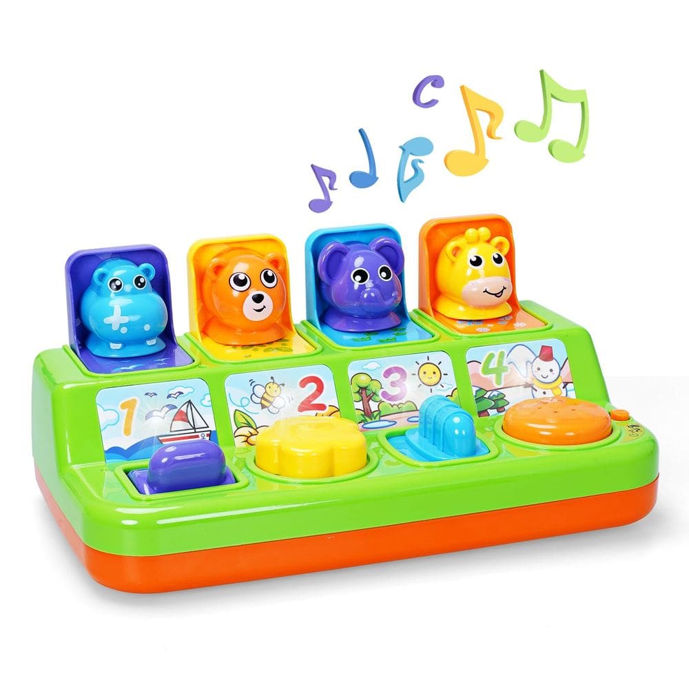 Toy Pop Up FS Toddler com música e luz de 6 a 18 meses com 1-3 anos